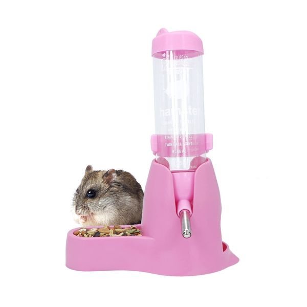 3 in 1 Hamster Hanging Water Bottle Pet Auto Dispenser with Base for Dwarf Ha...