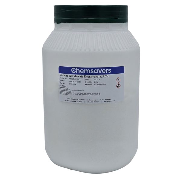 Sodium Tetraborate Decahydrate, ACS, 99.5+%, 2.5kg