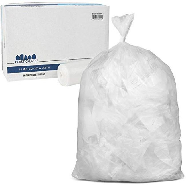 Plasticplace 8 gal. 22 in. x 22 in. 0.7 Mil White Lavender and Soft Vanilla Scented Garbage Can Liners Trash Bags (200-Count)