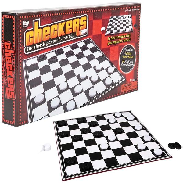 Rhode Island Novelty 14 Inch Checkers Set, One Piece per Order