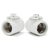 Dual Bulb Socket, Medium Base E26 Double Light Fixture Socket,Screw Fixing Porcelain E26 Twin Light Socket with Bushing