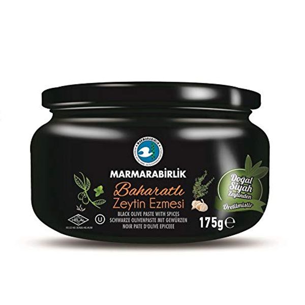 Marmara Birlik Black Olive Paste Plain, Olive Spread 175g