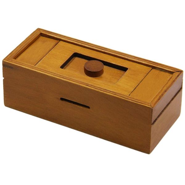 ATDAWN Puzzle Gift Case Box with Secret Compartments, Wooden Money Box to Challenge Puzzles Brain Teasers for Adults