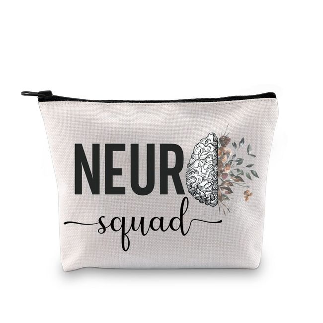 Neuro Squad Geschenk Neurologie Krankenschwester Geschenk Neurologie Chirurgie Krankenschwester Schule Reißverschluss Tasche Make-up Tasche, Neuro Squad Eu, Kosmetiktasche mit Aufdruck