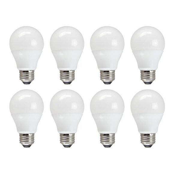 TCP 60 W Equivalent, Value LED A19 Light Bulbs, Non-Dimmable, Soft White (8 Pack)