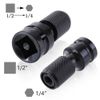 Bestgle Socket Adapter,Hex Shaft Adapter for Impact Wrench,Hex Socket Adapter,2 Pack Socket Adapter,Hex Shaft Conversion Socket Adapter,Impact Socket Shank Adapter,Slide Lock with O-Ring Pin