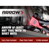 Arrow Rivet Nut Tool 8" Rivet Nut Gun Kit 3PC Mandrels 75PCS Rivnuts 3PCS Drills