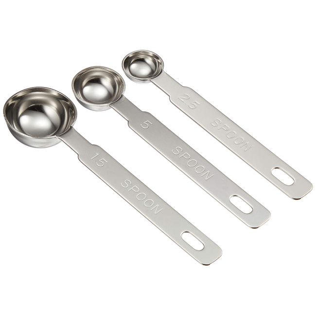 Mountain Gyroscopic Industrial Station 18 – 8 Stainless Steel Measuring Spoons, Extra Thick 3 Pairs bki5201