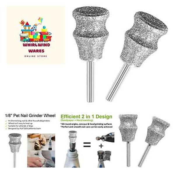 Diamond Dremel Nail Grinder Bits for Pets, Diamond Pet Nail Grinder Wheel can...