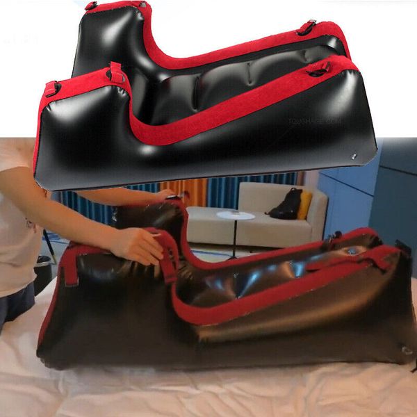 Inflatable Sex Bed Sofa Furniture With Cuffs Bed Pillow Love Position Cushion SM