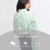Basic Sense Heart & Cow Silver Foil Print Scarf, Mint Green