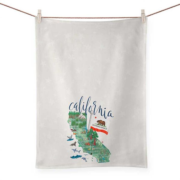 State Map - California Tea Towels