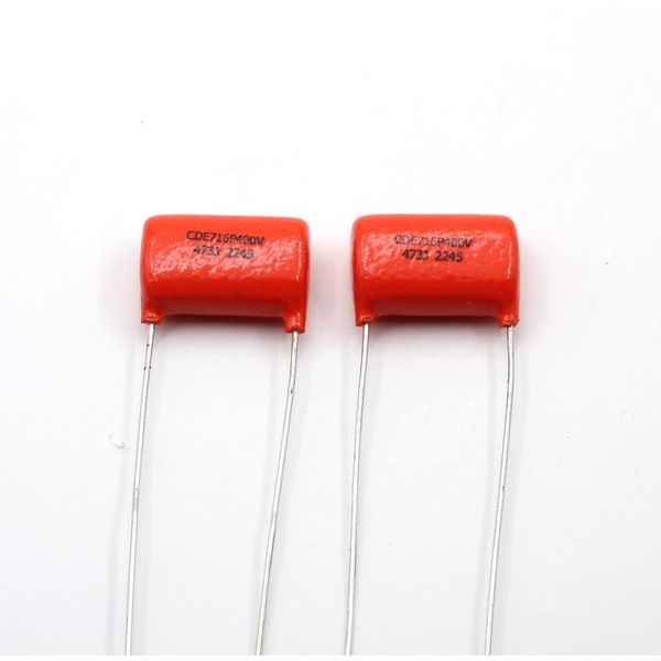 Orange Drop Capacitors .047uf / 400v, 716P Series, Tone Capacitor for Electric Guitar & Bass, Pack of 2