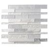 Silver Waterfall Linear Glass Mosaic Tile (Sample Swatch- 5"x4")