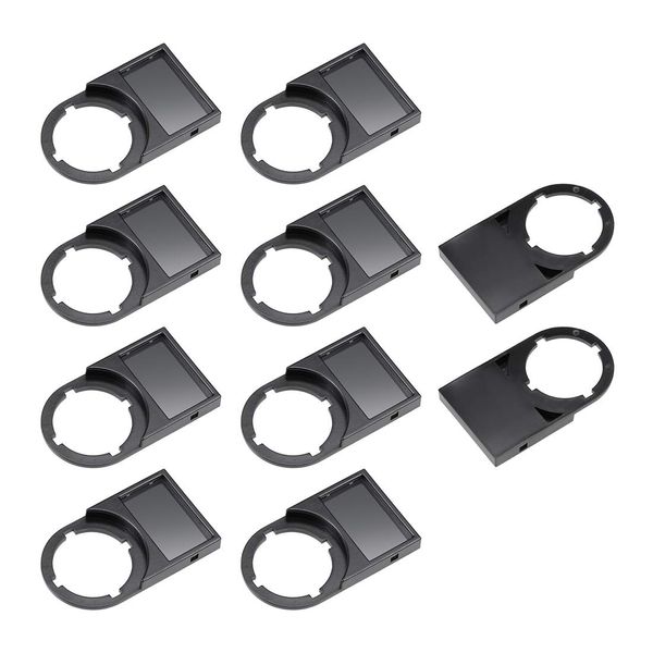 sourcing map 10pcs 22mm Diameter Black Plastic Push Button Switch Notice Board Dust-Proof 25x15mm Lens