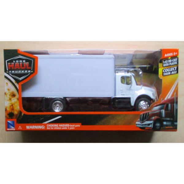 1:43 FREIGHTLINER M2 WHITE BOX TRUCK NEW-RAY DIECAST CAB PLASTIC BACK