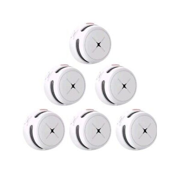 AEGISLINK 6 Pack Smoke Detector 10 Year Battery  Test Silence Button S500 NEW