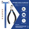 Perogen Archery Bow String Points Nock Pliers Set T Shape Bow Square Ruler Nocking Point Buckle Recurve Bow Turning Kit Archery