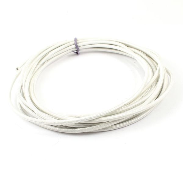 sourcingmap 5 Meter/16.4ft 2mm2 230C Flexible Silicone High Temperature Braided Wire Cable White