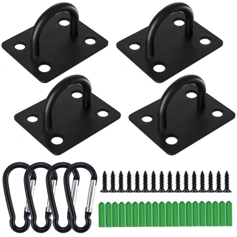 Rierousy Set of 4 Stainless Steel Eye Plate with Eyelet and Stainless ...