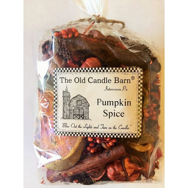 Old Candle Barn Pumpkin Spice Potpourri 4 Cup Bag - Perfect Fall Decoration or Bowl Filler - Beautiful Autumn Scent