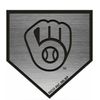 Milwaukee Brewers Auto Emblem Decal Premium Solid Metal Antique Nickel Design
