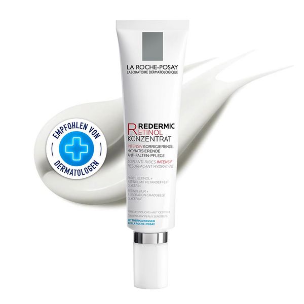 La Roche Posay Hydrating Anti-Ageing Face Cream with Retinol, for Mature, Sensitive Skin, Reduces Age Spots and Wrinkles, with Thermal Water, Redermic Retinol, 30 ml