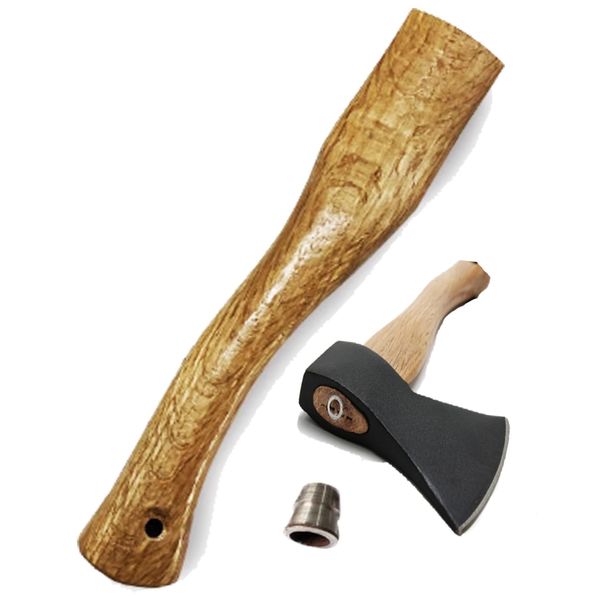 S.fields.inc Axe Handle, Replacement Wood Splitting Axe, Wedge, Hardware Included, Ono Handle, Wooden, Camping Equipment, 10.6 inches (27 cm)