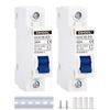 DIHOOL Miniature Circuit Breakers, 2pcs 32A 12-240V DC Disconnect Switch, DIN Rail Mount Breaker