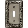 Franklin Brass Paisley Wall Plate, Brushed Satin Pewter Single Switch Cover Switch Cover, 1-Pack, 64048