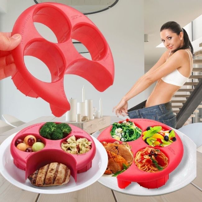 Meal Measure Portion Control Plate (Red)