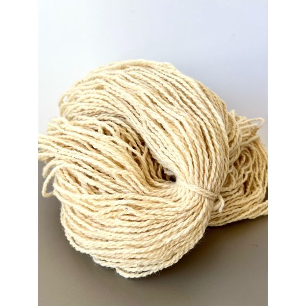 Schurwolle 2ply, beige, unbehandelt, 195g