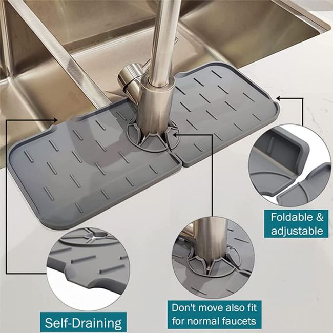 Silicone Faucet Mat For Kitchen Sink Splash Guard Bathroom Faucet