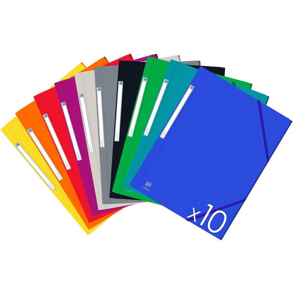 Oxford Eurofolio Elastomap A4 Pack of 10 Assorted Colours