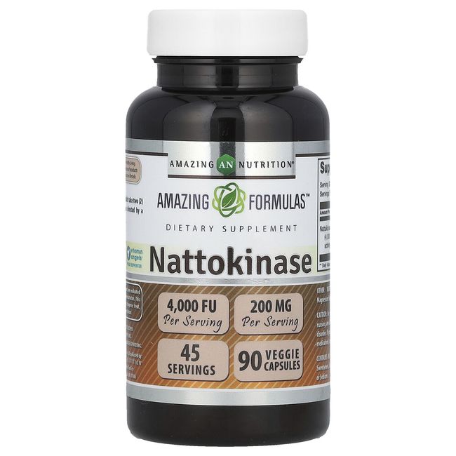 Nattokinase, 200 mg, 90 Veggie Capsules (100 mg Per Capsule)