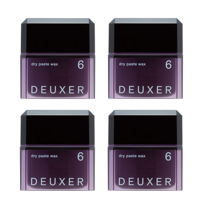 Number Three DEUXER Dry Paste Wax 6 (Set of 4) Hair Wax, Floral Berry, Violet, 4pcs