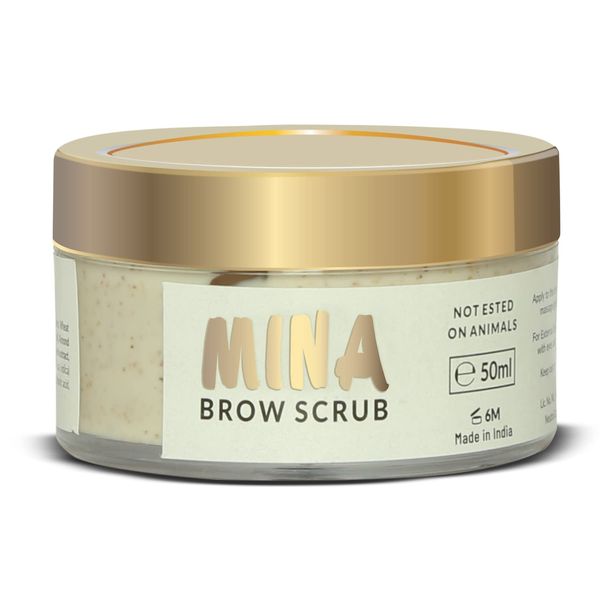 MINA Brow Scrub | For Longer Lasting Henna Or Tint | Natural Extracts Gently Exfoliate The Skin | Prepare The Area For Henna Or Tint 50ml