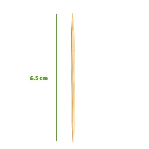 [2000 Count] Bamboo Wooden Toothpicks - Wood Round Double-Points Teeth Tooth Picks