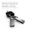 Silicon Power swivel dual flash drive titanium 64 gb