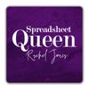 Shopagift Personalised Spreadsheet Queen Coaster - 9cm x 9cm