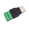 Kework USB 2.0 5 Pin Female Terminal Block Connector, USB Plug Bolt Screw Solderless Terminal Cable Extension Adapter Coupler, 2 Pack