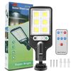 Solar Motion Sensor Wall Light - Dusk to Dawn Outdoor Lamp with Remote Control