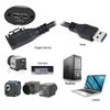 CY Cable Micro USB3.0 Dual Screws Locking to USB3.0 Data 5Gbps Power Cable 90 Degree Left Angled Type for VR Industrial Camera Computer (1.2m)