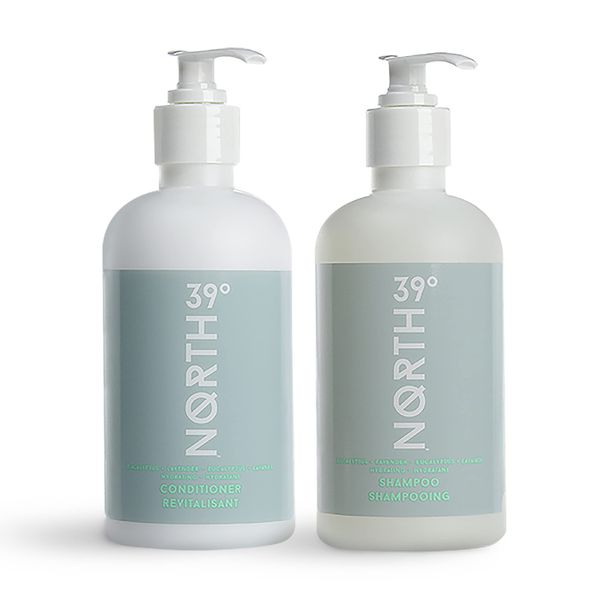 39° North Shampoo & Conditioner Set - Eucalyptus & Lavender Scent - Featured in Courtyard by Marriott and Residence Inn Hotels - Cleansing & Moisturizing - All Natural Shampoo & Conditioner - 8.5oz - Hair Care Set