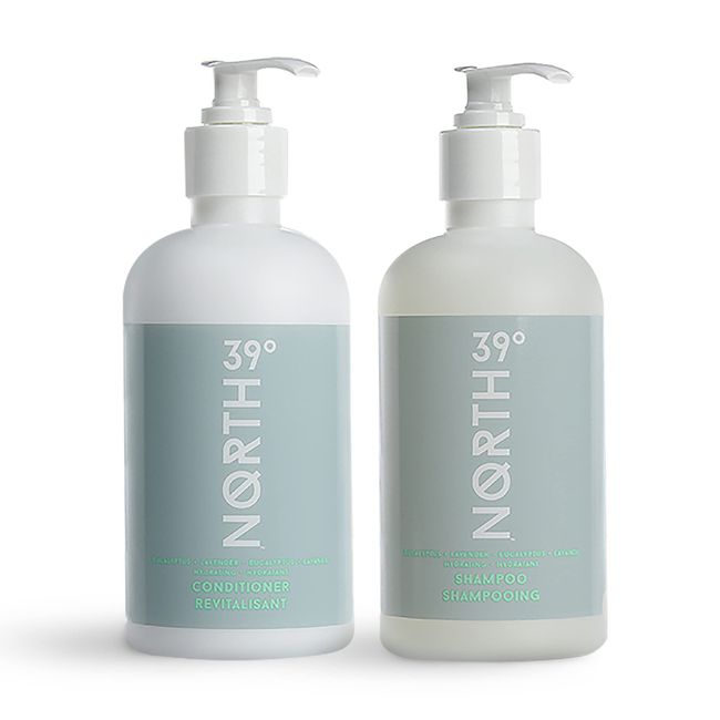 39° North Shampoo & Conditioner Set - Eucalyptus & Lavender Scent - Featured in Courtyard by Marriott and Residence Inn Hotels - Cleansing & Moisturizing - All Natural Shampoo & Conditioner - 8.5oz - Hair Care Set