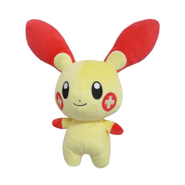 Sanei Boeki PP69 Pokémon All Star Collection Plush Toy, Plusle, Size S, W 8.1 x D 3.5 x H 8.9 in (20.5 x 9 x 22.5 cm)