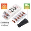 BEZTAT Ultra Premium Professional Cartridge Needles w/Grip & Machine Covers Sleeves #08 Curved Magnum 20 Pack (0813CM)