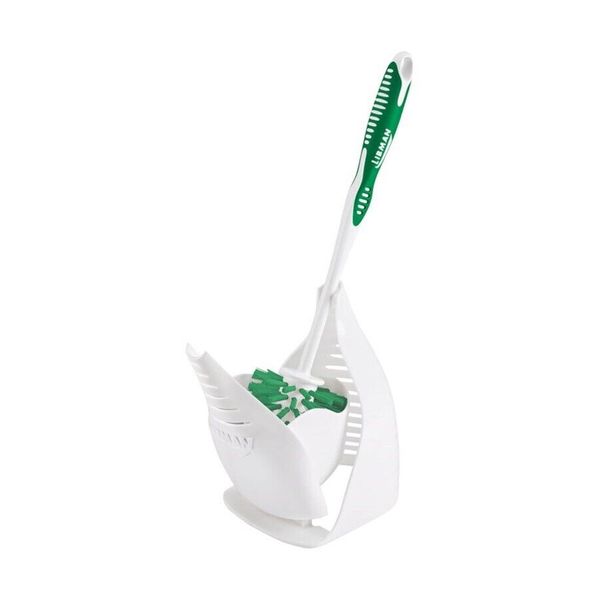 Libman 40 Santoprene Handle Round Toilet Bowl Brush 14-1/2 L in. with Caddy