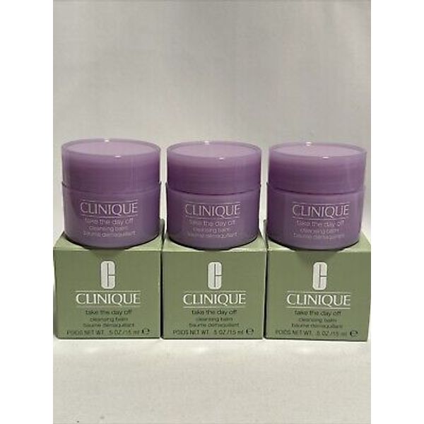 3 X Clinique Take the Day off Cleansing Balm 0.5oz/15ml Each