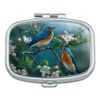 GRAPHICS & MORE Eastern Bluebirds Blue Birds Thrush Rectangle Dual-Compartment Pill Case Trinket Gift Box